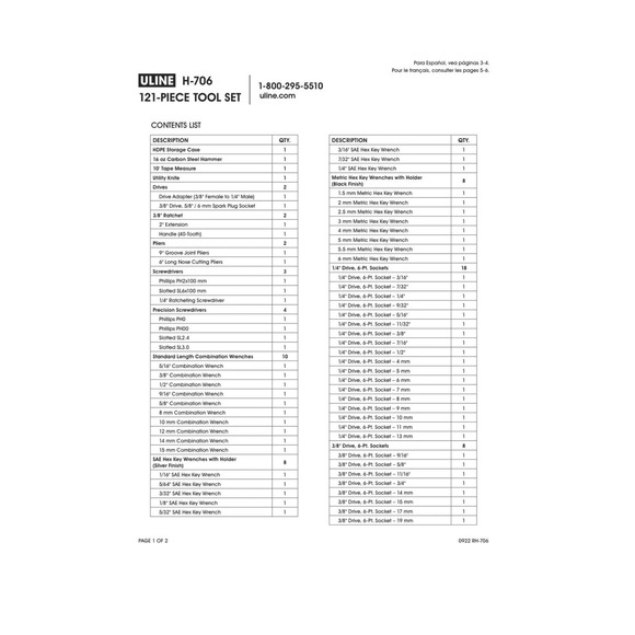 TOOL Set garage Mechanic Homeowner Builder Tools Tool Shop Handyman - Picture 2 of 4